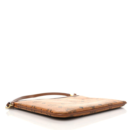 MCM Visetos Liz Shopper Tote Pouch Cognac 3 of 7