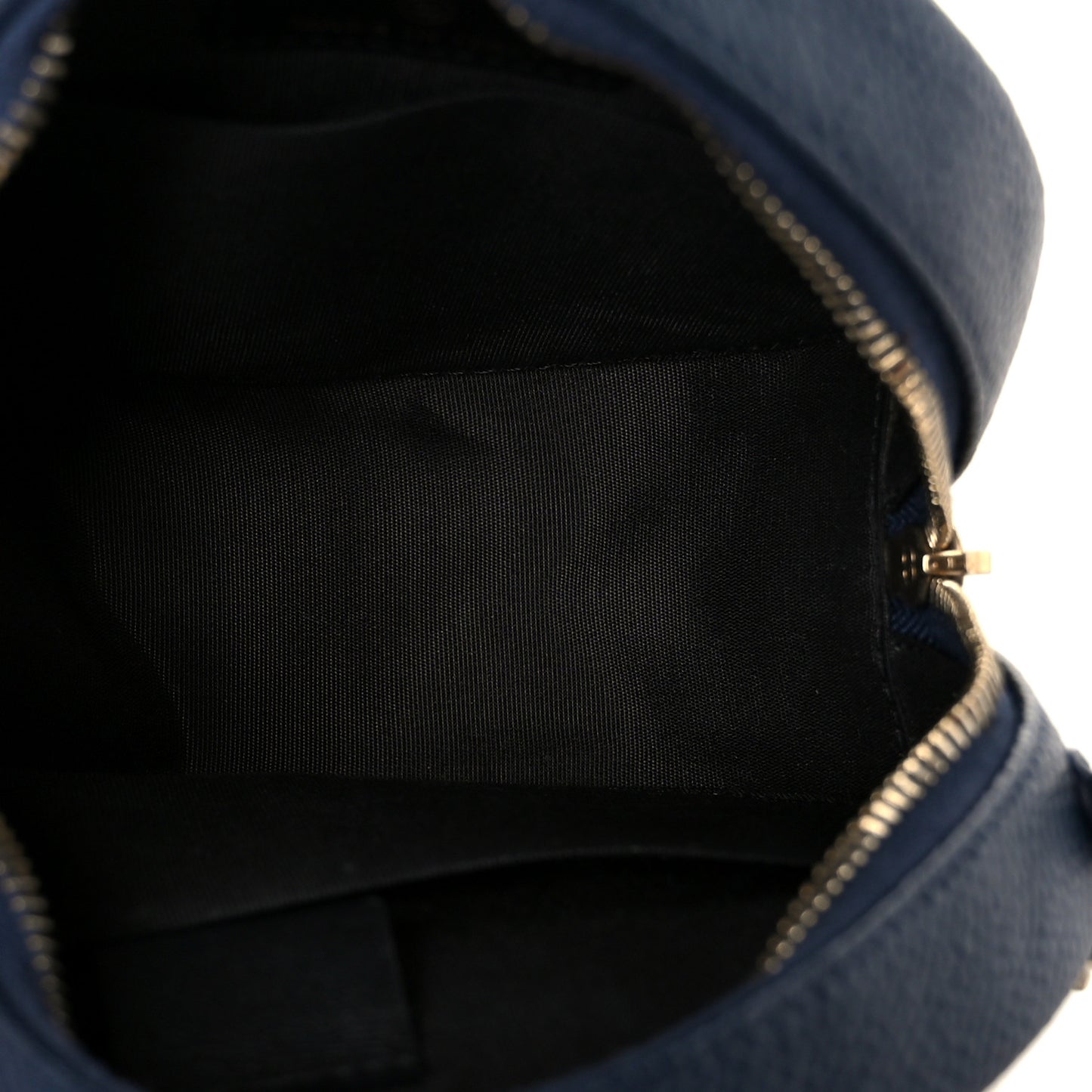 Caviar Quilted Round Filigree Crossbody Navy Black