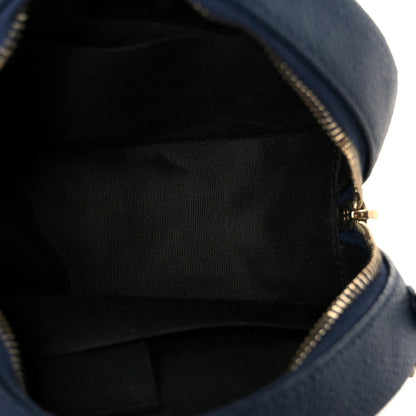 Chanel Caviar Quilted Round Filigree Crossbody Navy Black 5 of 11