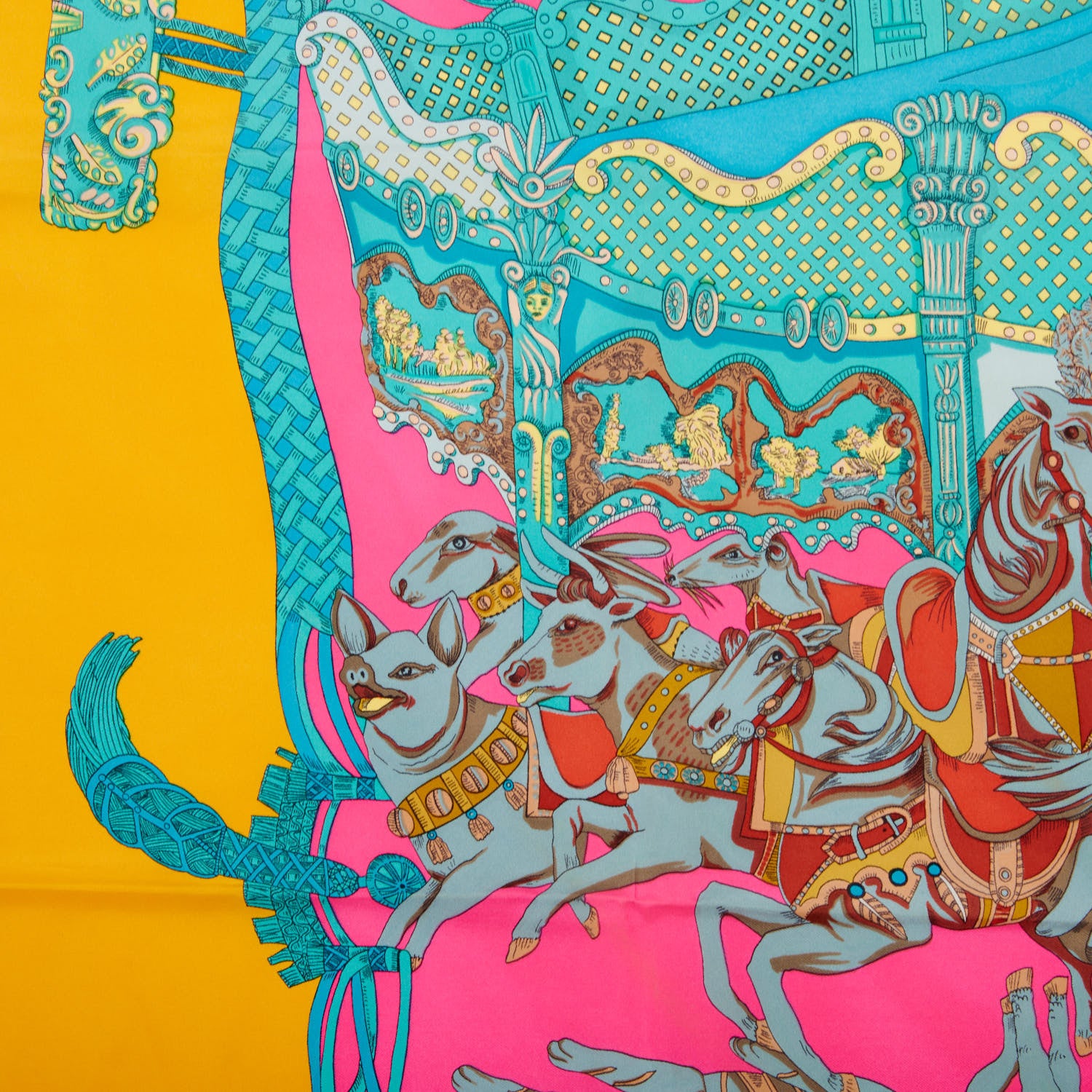 Hermes Silk Tournez Manege Scarf 90 2 of 3