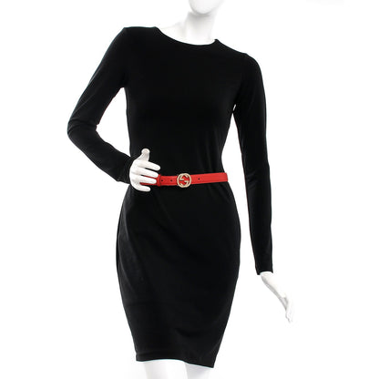 Gucci Moon Calfskin Interlocking G 25mm Belt 70 28 Red 2 of 5