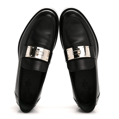 Hermes Calfskin Womens Hot Loafer 40 Black 2 of 11