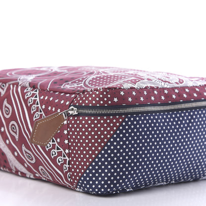 Hermes Silk Eperon d'Or Bandana Travelsilk PM Cube Bordeaux Bleu Marine 7 of 11