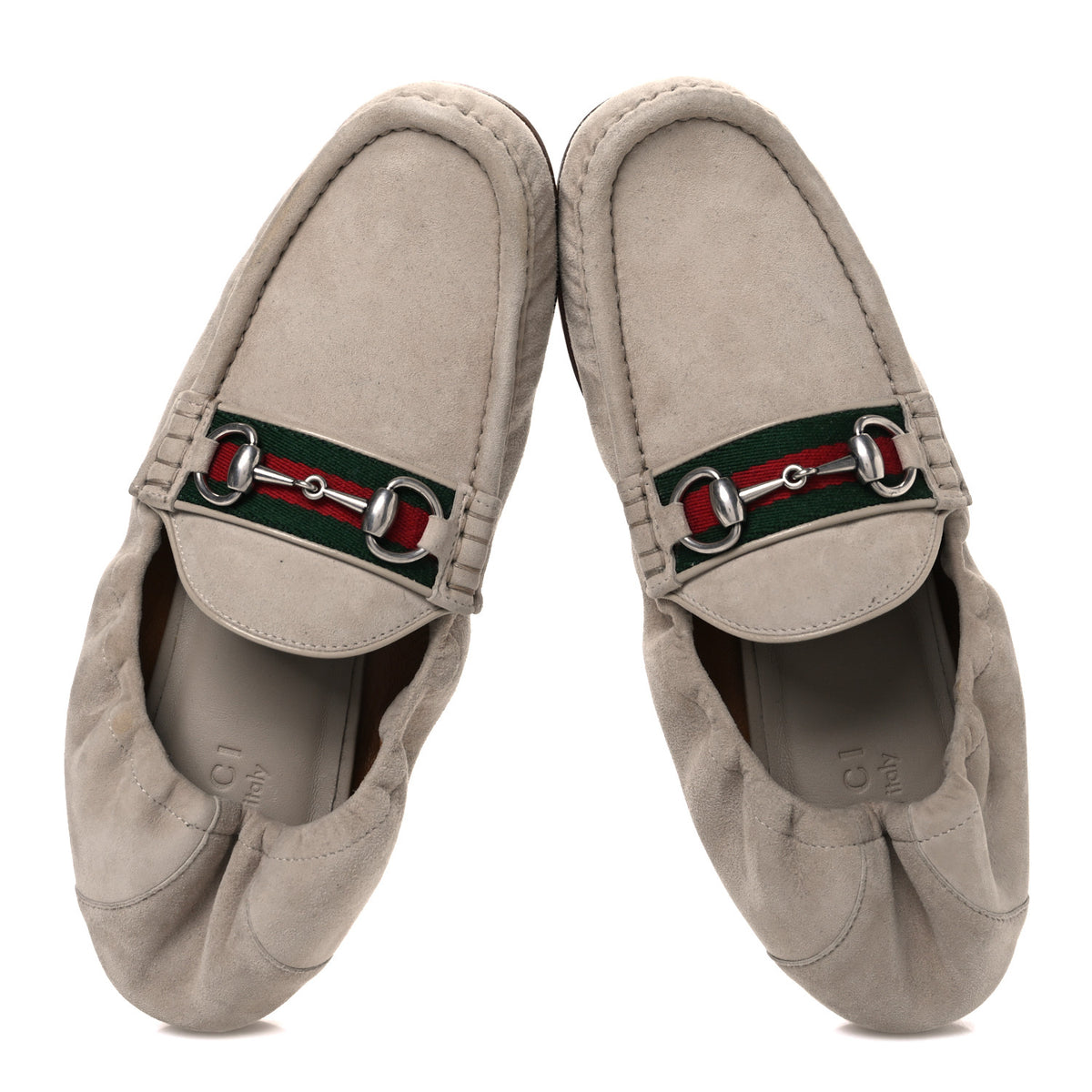 Gucci Suede Mens 1953 Horsebit Loafers 9 Oatmeal 2 of 10