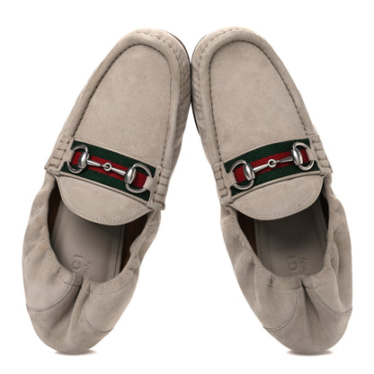 Gucci Suede Mens 1953 Horsebit Loafers 9 Oatmeal 2 of 10