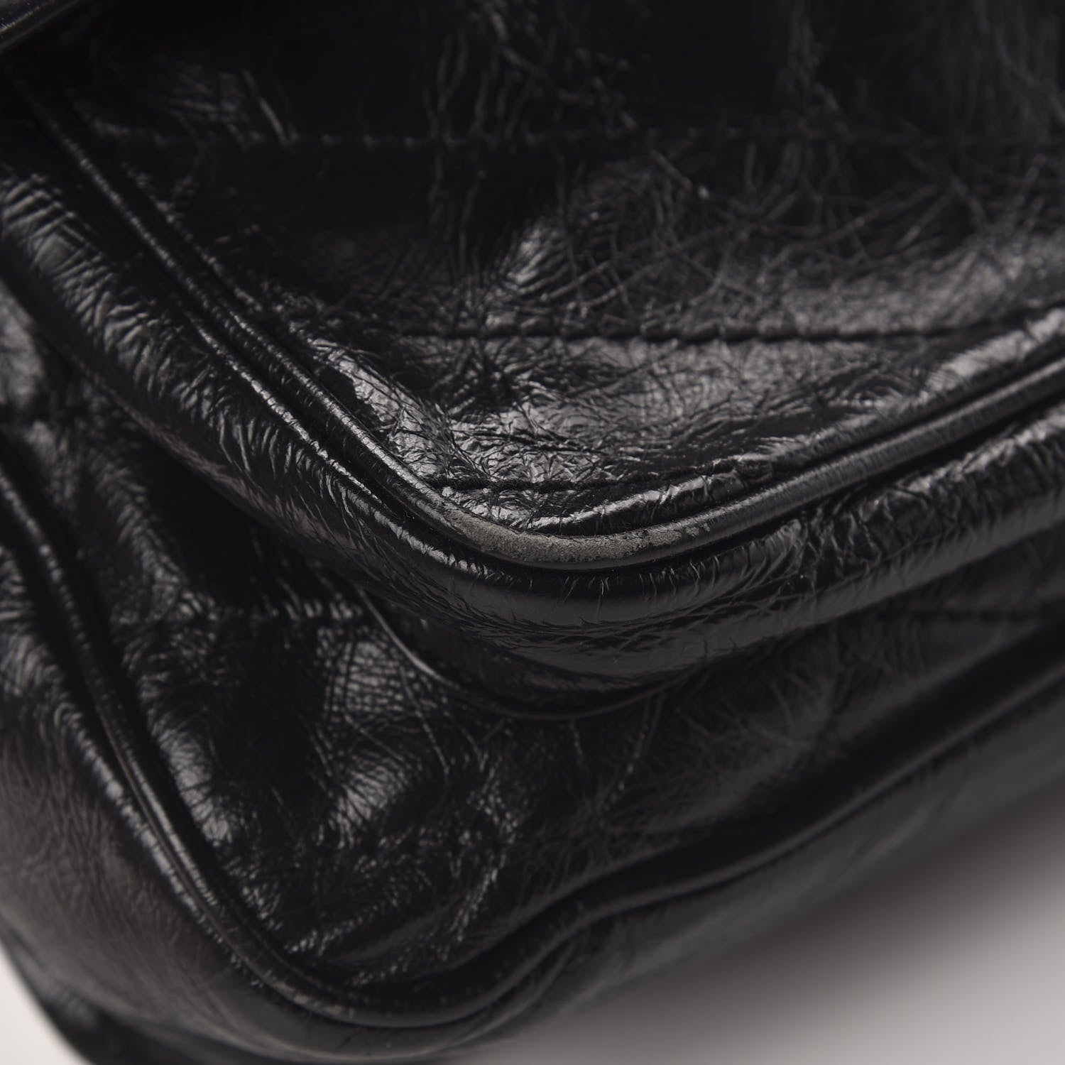 Saint Laurent Crinkled Calfskin Matelasse Monogram Medium Niki Chain Satchel Black 15 of 18