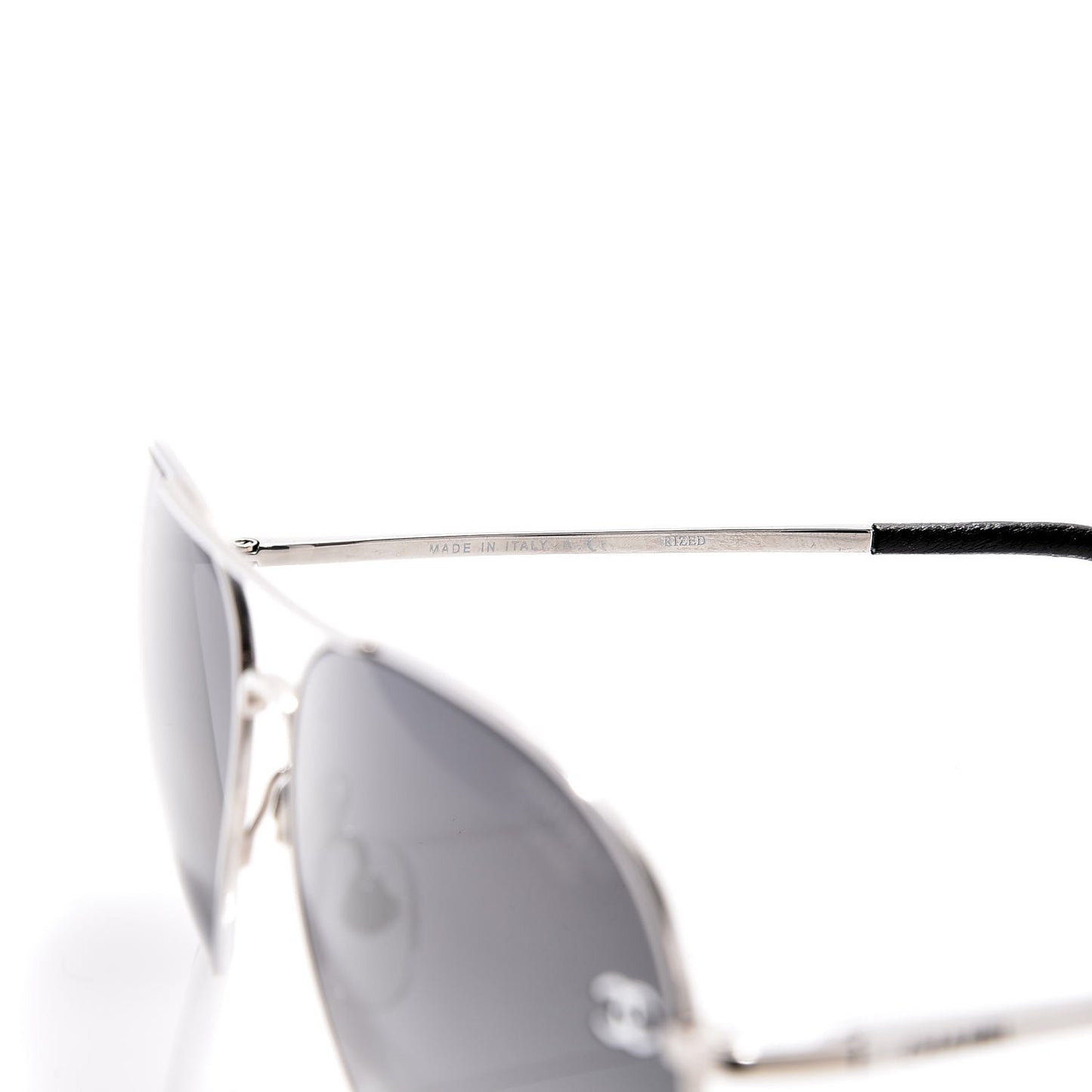 Metal Polarized CC Aviator Sunglasses 4189-T-Q Silver