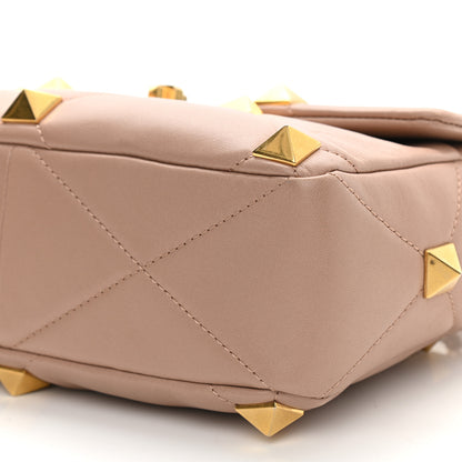 Valentino Garavani Nappa Large Roman Stud Shoulder Bag Rose Cannelle 9 of 11