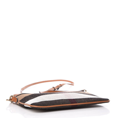 Burberry Mega Check Peyton Crossbody Clutch Bag Saddle Brown 4 of 10