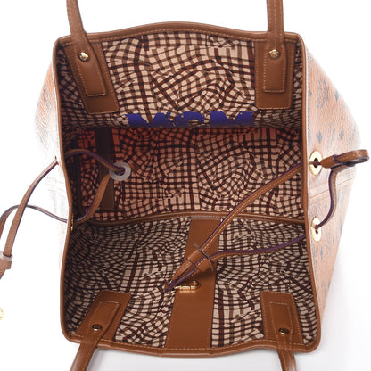 MCM Visetos Medium Liz Reversible Shopper Tote Cognac 8 of 16