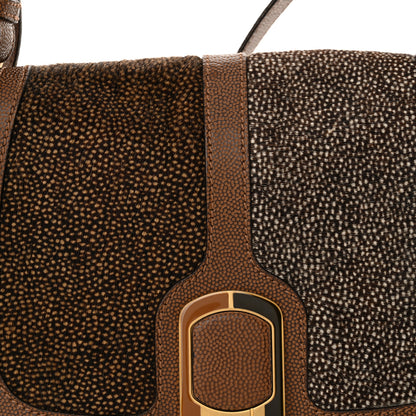Fendi Stingray Calf Hair Colorblock Anna Shoulder Bag Brown 8 of 14