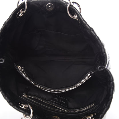 Christian Dior Lambskin Cannage Large Dior Soft Shopping Tote Black 7 of 10