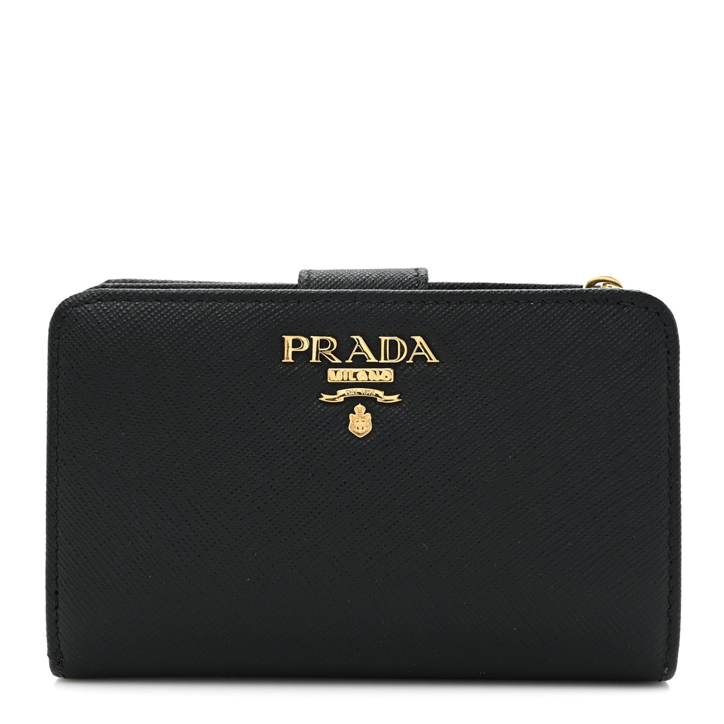 Saffiano Metal Compact Wallet Black