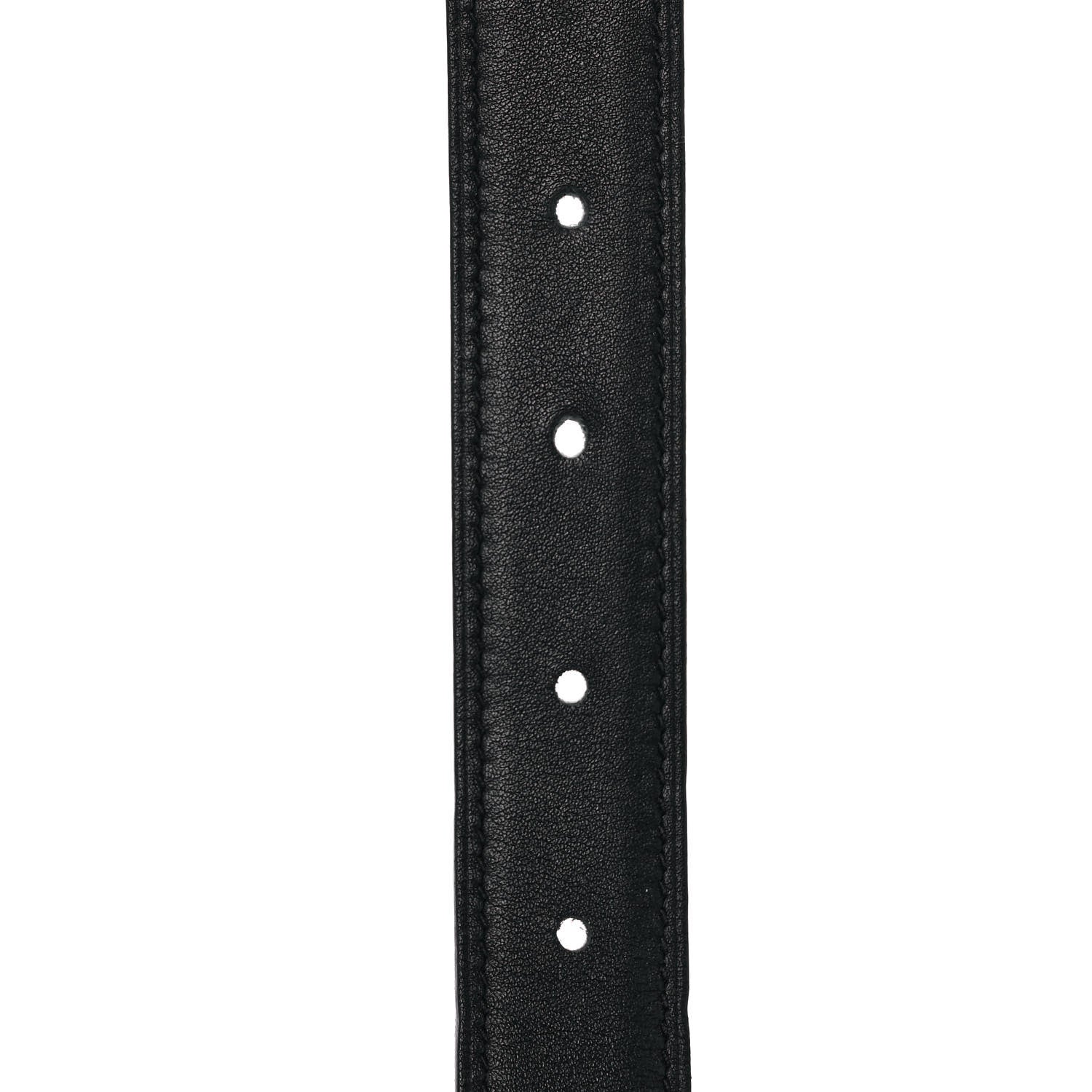 Hermes Swift Epsom 24mm Belt Strap 80 Black Etoupe 3 of 3