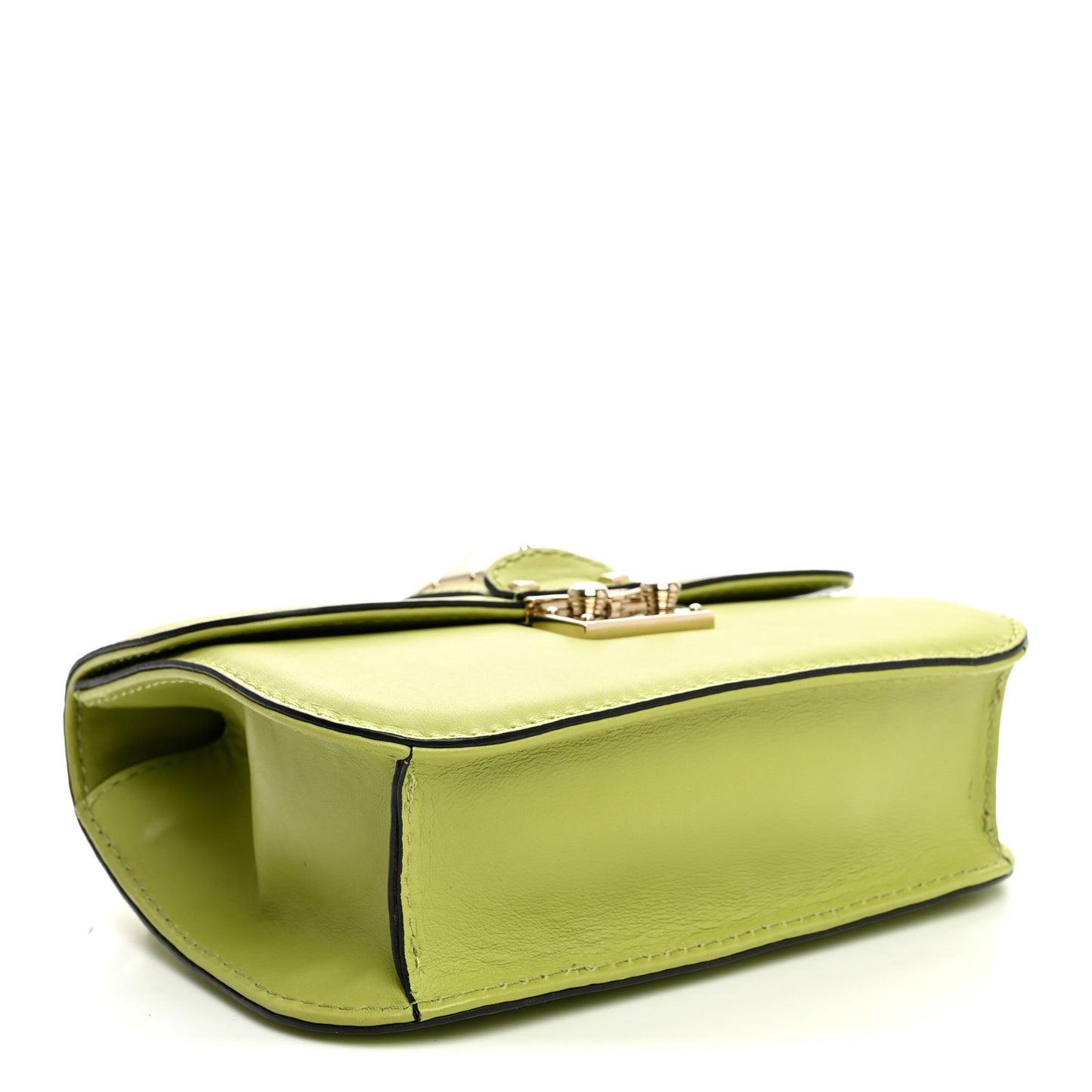 Vitello Small Glam Lock Rockstud Flap Apple