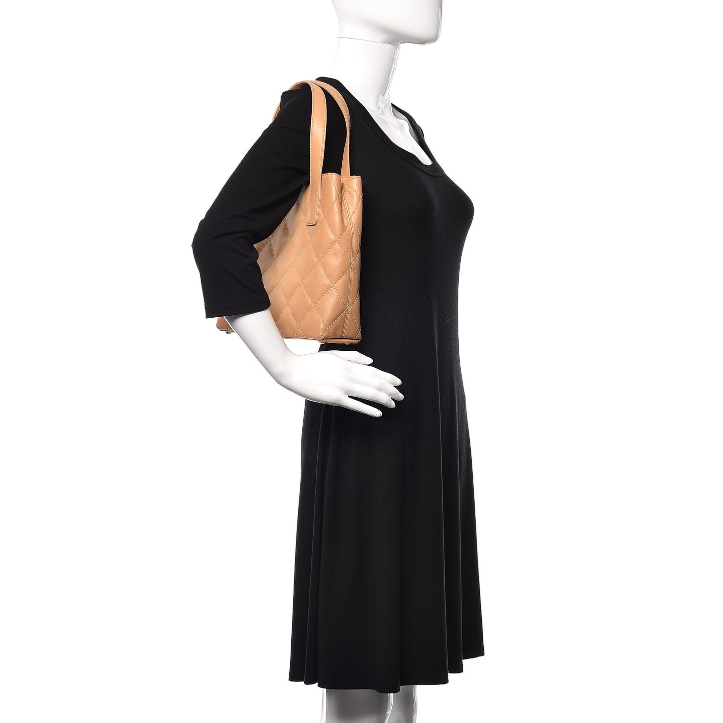 Calfskin Wild Stitch Tote Beige