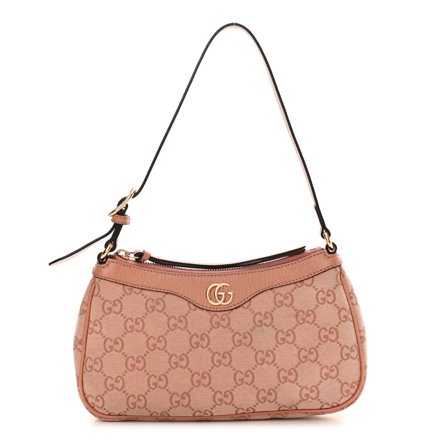 Monogram Textured Dollar Calfskin Small Ophidia Hobo Cloche Rose Pink