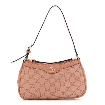 Gucci Monogram Textured Dollar Calfskin Small Ophidia Hobo Cloche Rose Pink 1 of 20