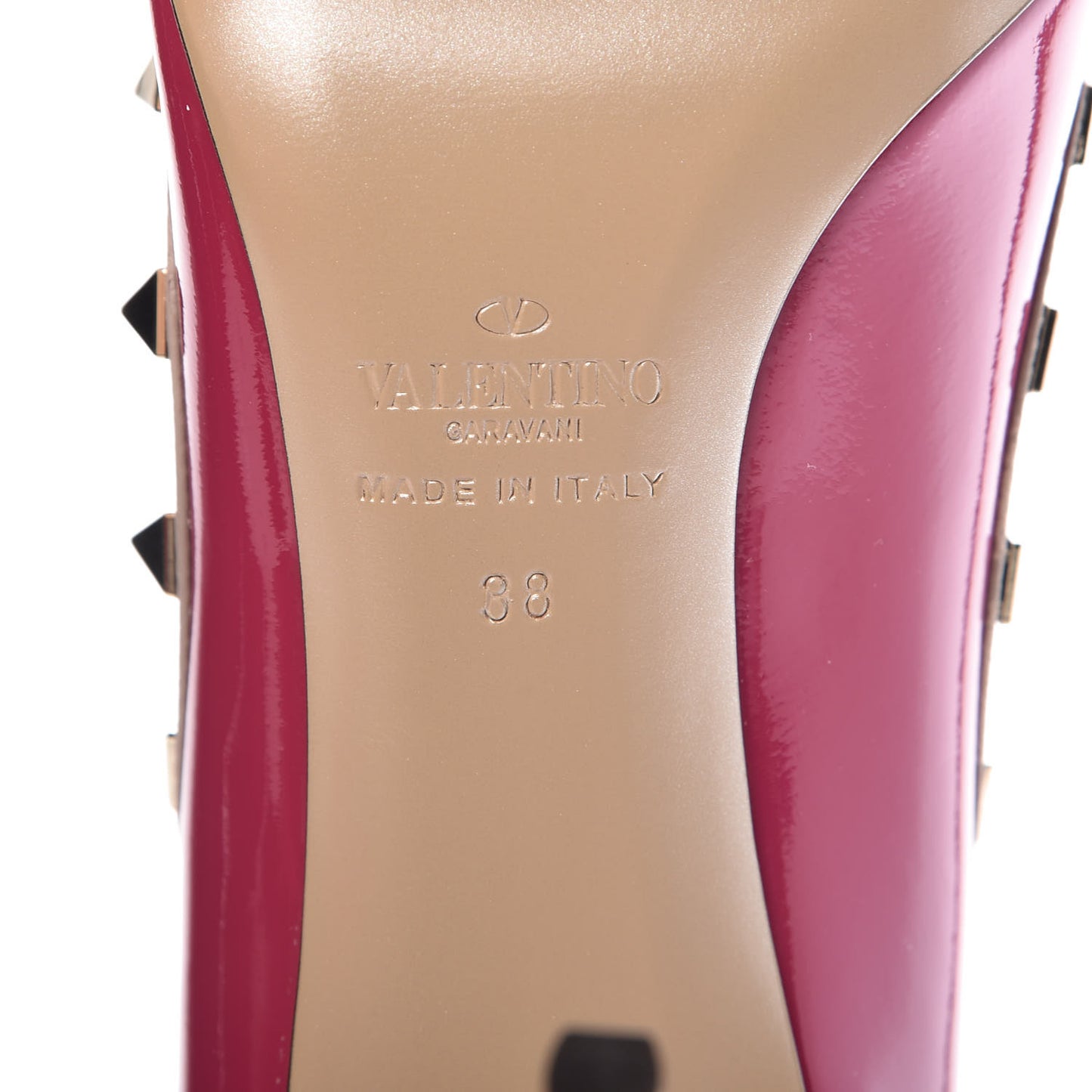 Patent Rockstud 100mm Pumps 38 Deep Cyclamin Poudre
