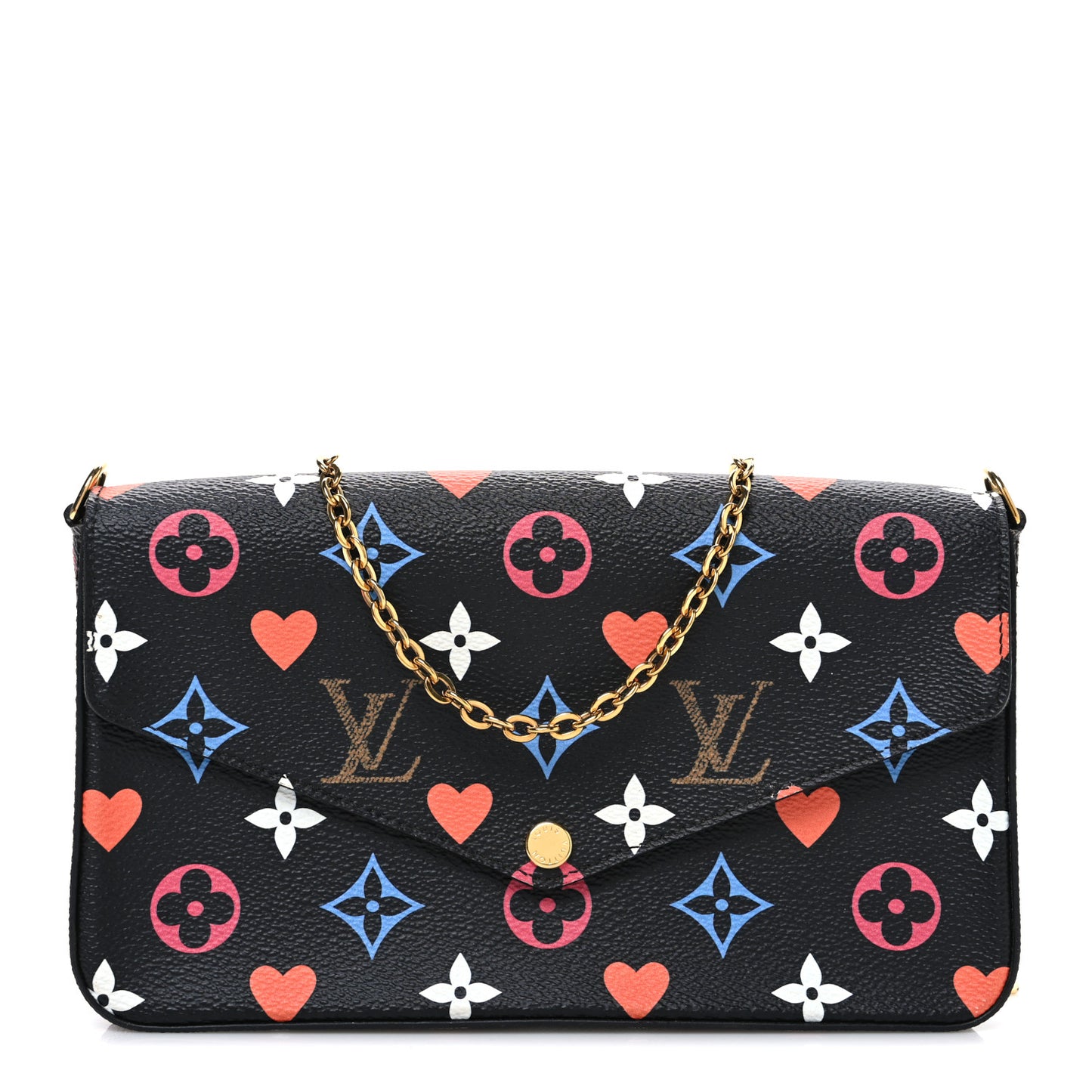 Game On Felicie Chain Wallet Black