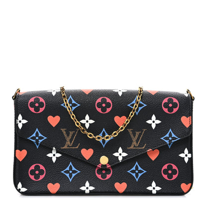 Louis Vuitton Game On Felicie Chain Wallet Black 1 of 10