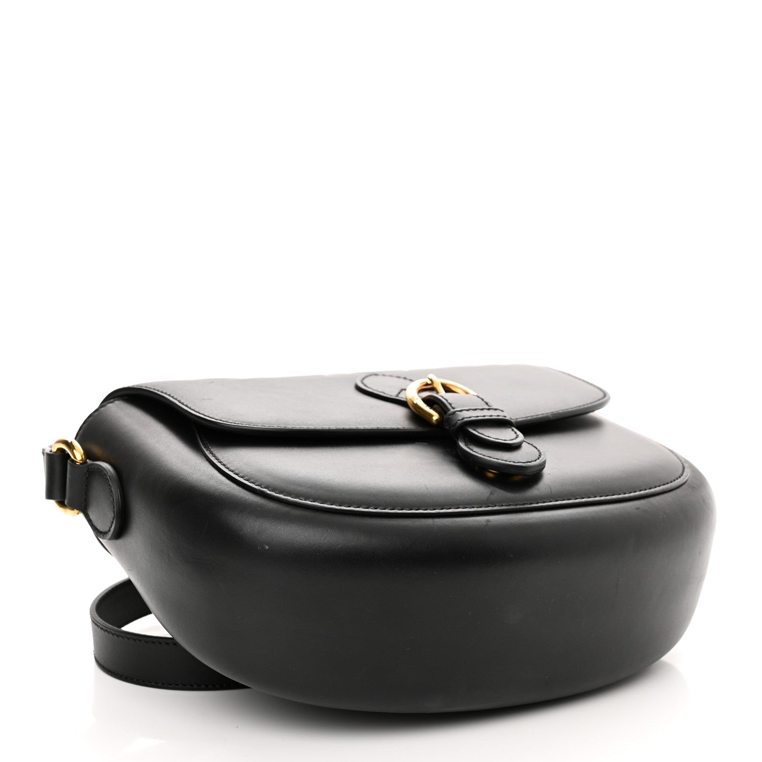 Gucci Charisma Calfskin Gucci Embossed Shoulder Flap Bag Black 4 of 13