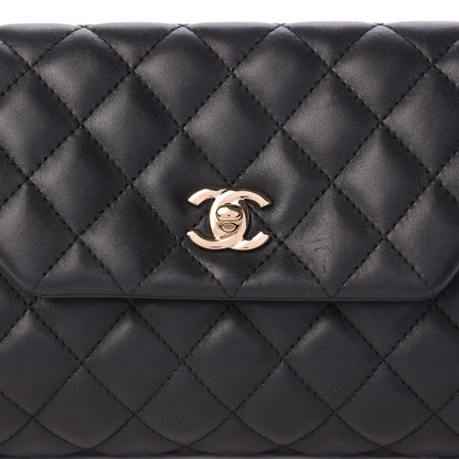 Chanel Lambskin Quilted Fold Up Again Clutch Black 8 of 18