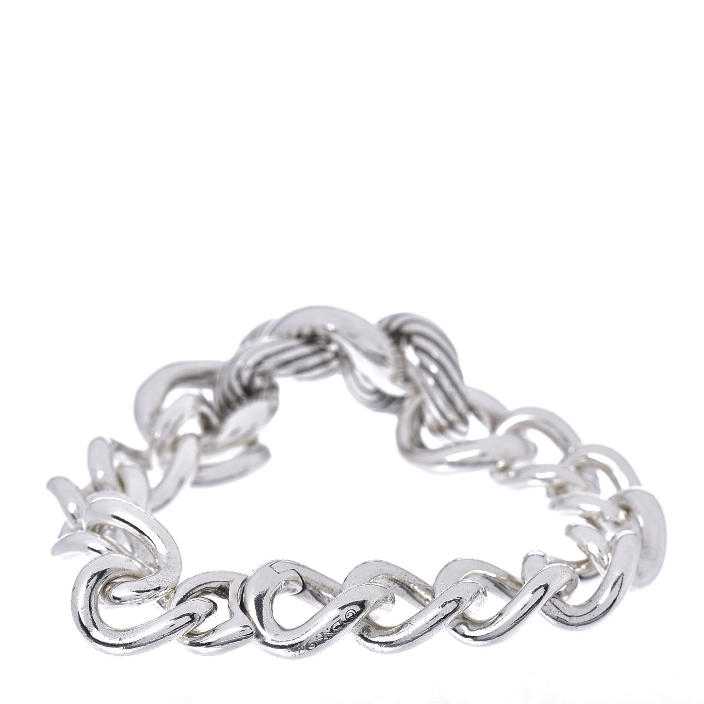 Sterling Silver Graduated Curb Link Bracelet