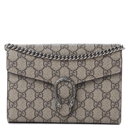 Gucci GG Supreme Monogram Mini Dionysus Chain Wallet Beige Taupe 1 of 11