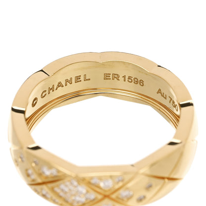 Chanel 18K Yellow Gold Diamond Small Coco Crush Ring 57 8 4 of 6