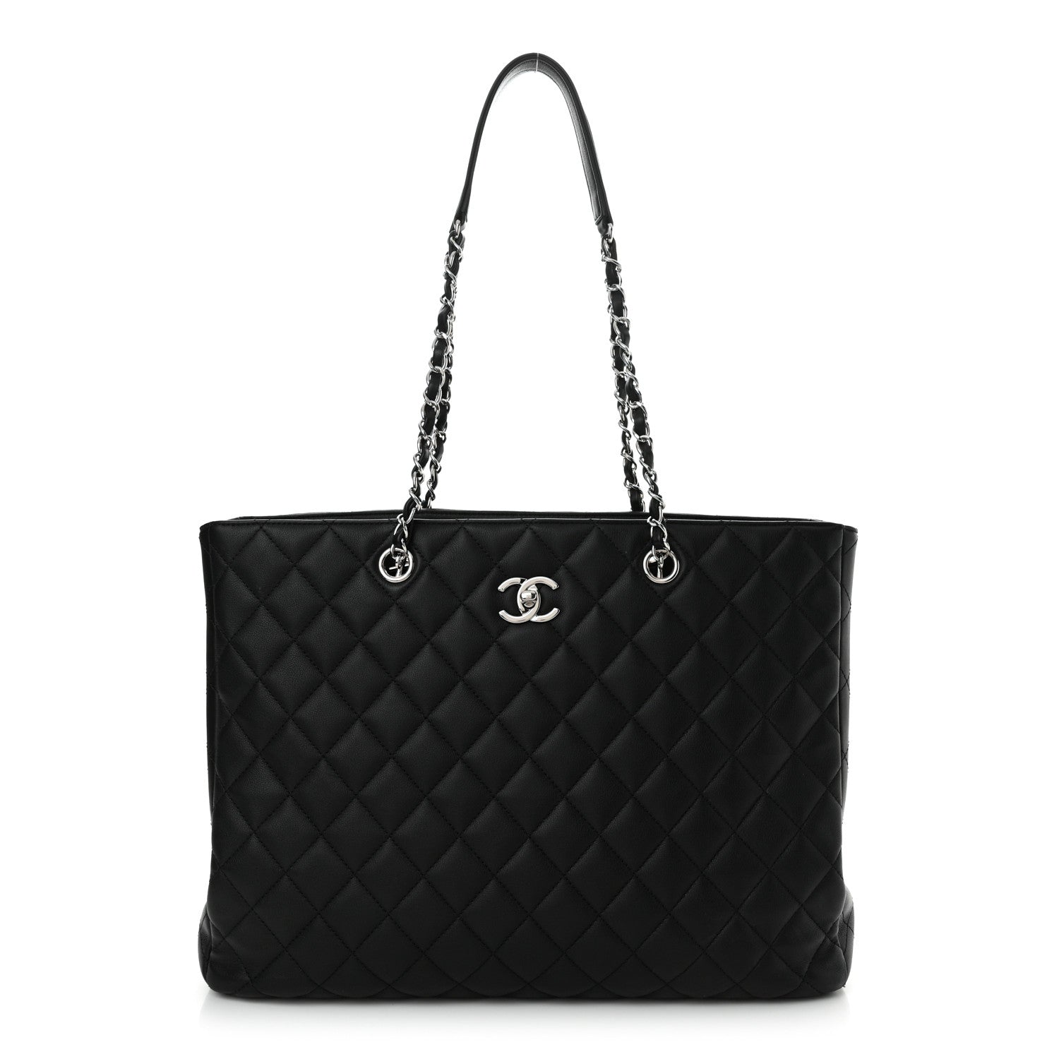 Chanel Calfskin Quilted Large Classic Shopping Tote Black 1 of 11