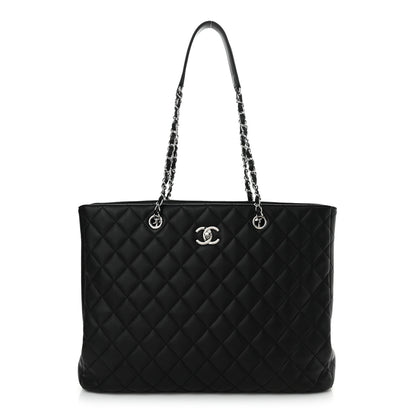 Chanel Calfskin Quilted Large Classic Shopping Tote Black 1 of 11