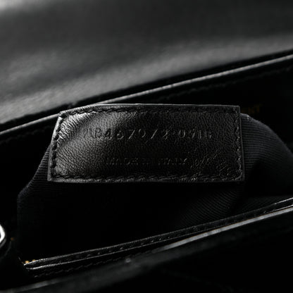 Saint Laurent Velvet Y Quilted Monogram Toy Loulou Chain Satchel French Black 8 of 12