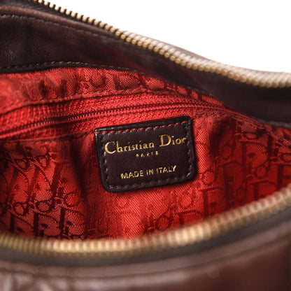 Christian Dior Lambskin Cannage Medium Hobo Dark Brown 8 of 10