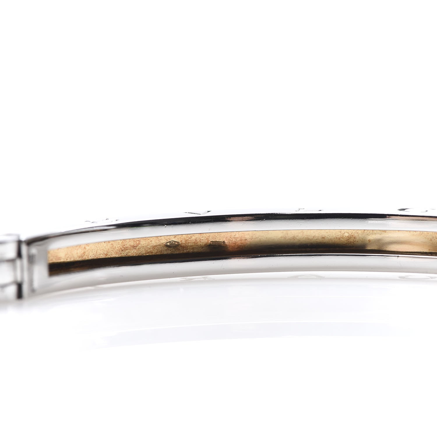 Bulgari 18K Yellow Gold Stainless Steel B.Zero1 Bangle Bracelet 5 of 7