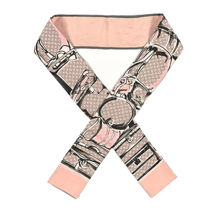 Louis Vuitton Silk Monogram Trunks Bandeau Rose Poudre 1 of 3