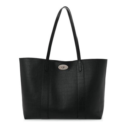 Mulberry Crocodile Embossed Bayswater Tote Black 1 of 10