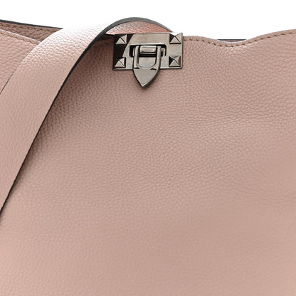 Valentino Garavani Pebbled Calfskin Small Rockstud Flip-Lock Messenger Bag Poudre 7 of 9