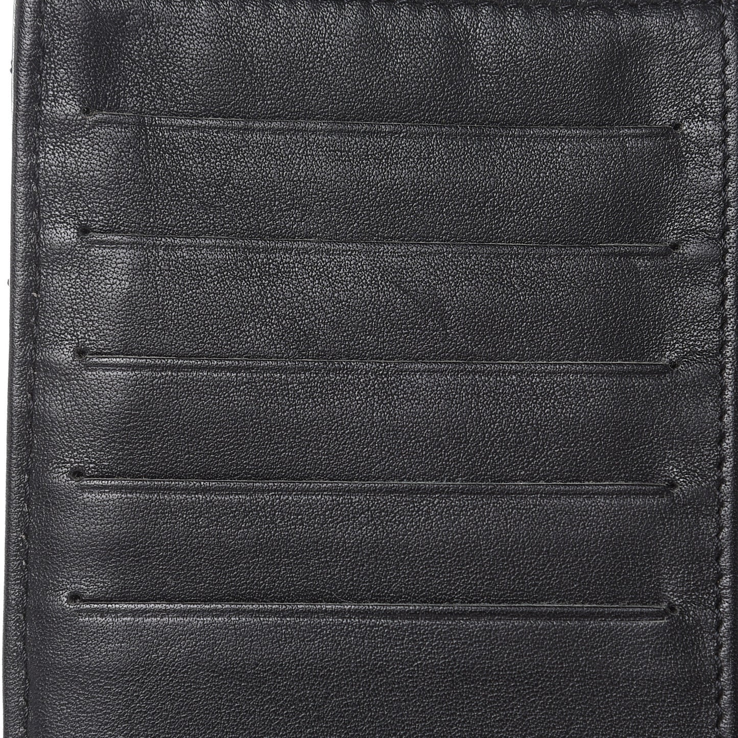 Patent Quilted Brilliant Zipped Pocket Wallet Black