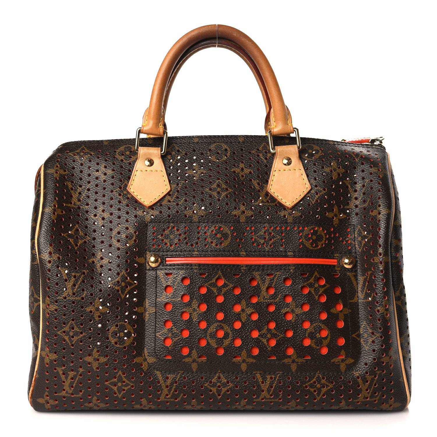 Louis Vuitton Monogram Perforated Speedy 30 Orange 1 of 8