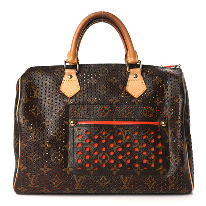 Louis Vuitton Monogram Perforated Speedy 30 Orange 1 of 8