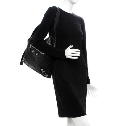Balenciaga Chevre Giant 21 Silver Hardware Besace Hobo Black 2 of 12