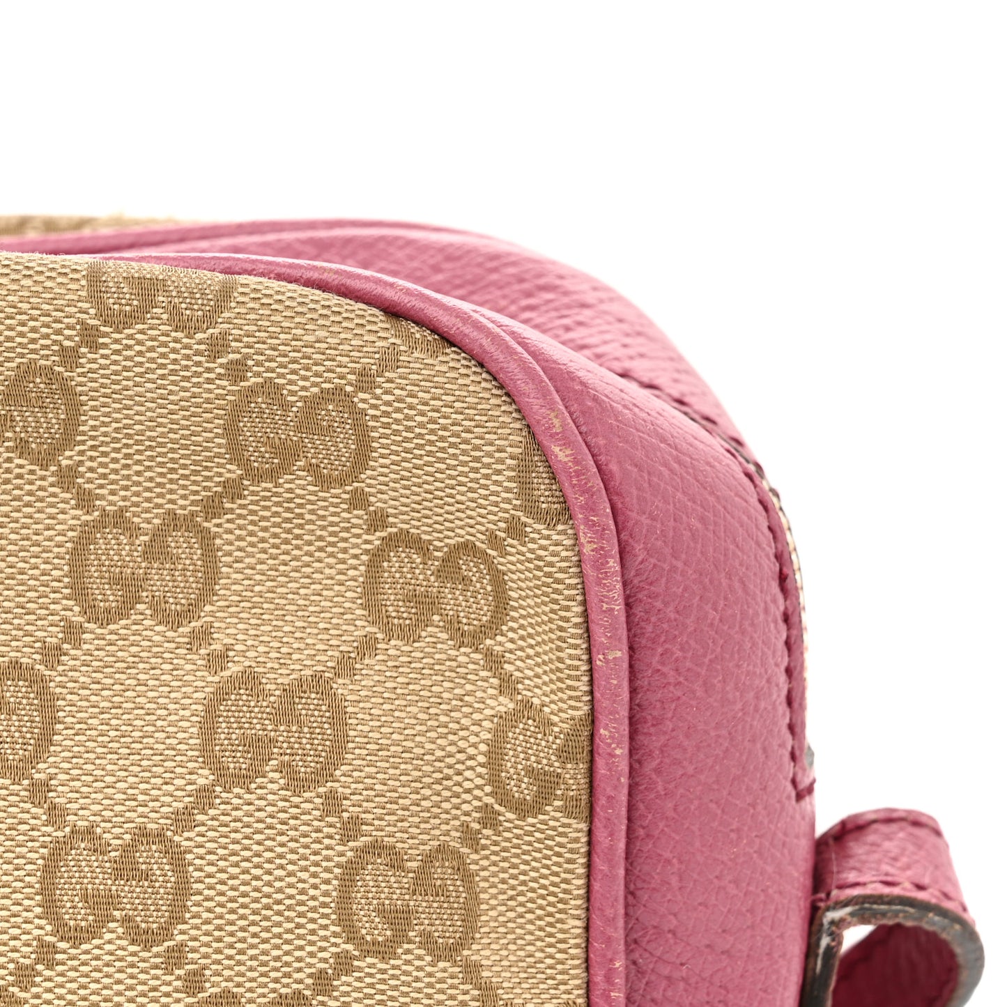 Monogram Textured Calfskin Mini Bree Messenger Bag Beige Ebony Peonia Flower
