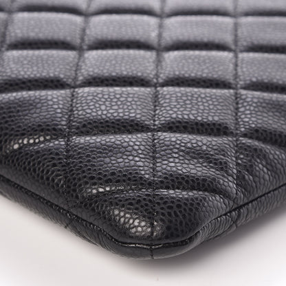 Chanel Caviar Quilted Large Cosmetic Case Black 9 of 11
