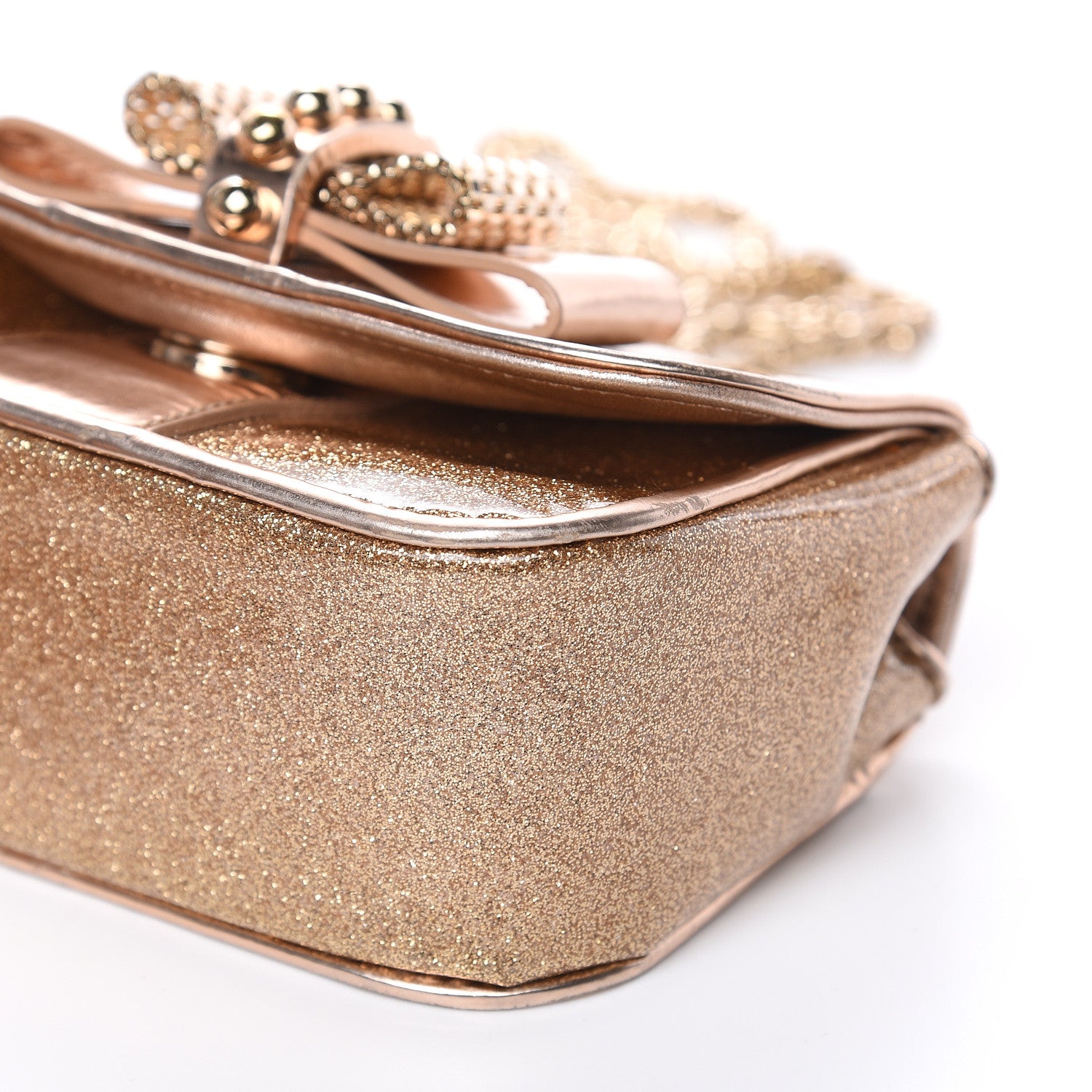 Christian Louboutin Mini Glitter PVC Specchio Sweety Charity Crossbody Bag Nude 8 of 12