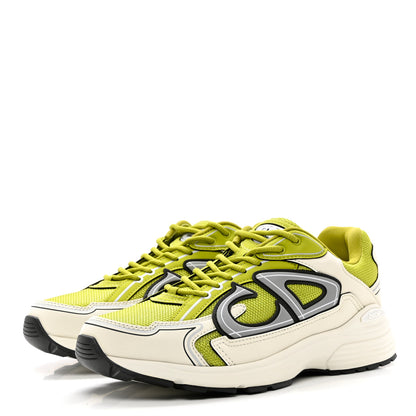 Christian Dior Technical Mesh Calfskin Mens B30 Sneakers 42 Green Grey 3 of 9