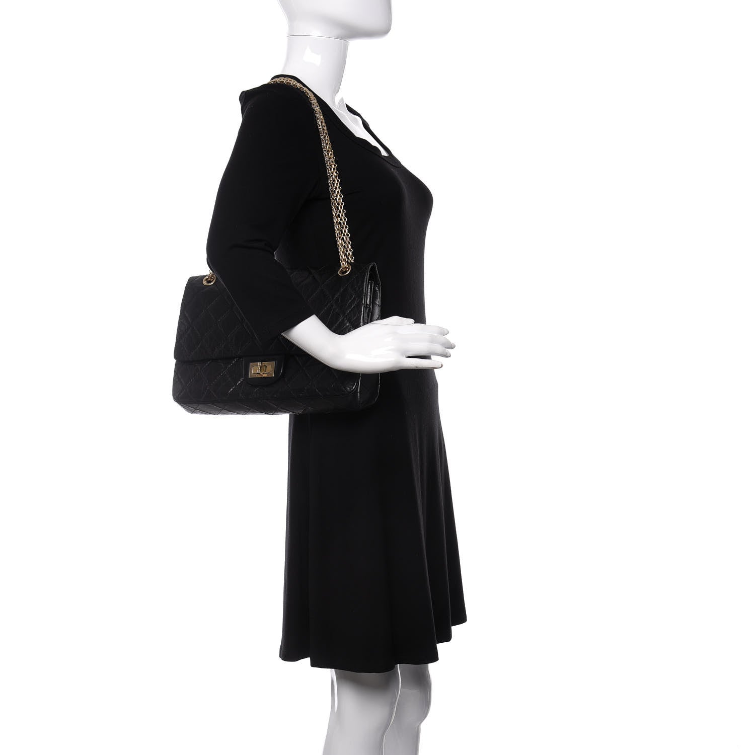 Chanel Aged Calfskin Quilted 50th Anniversary 2.55 Reissue 227 Flap Black 2 of 9