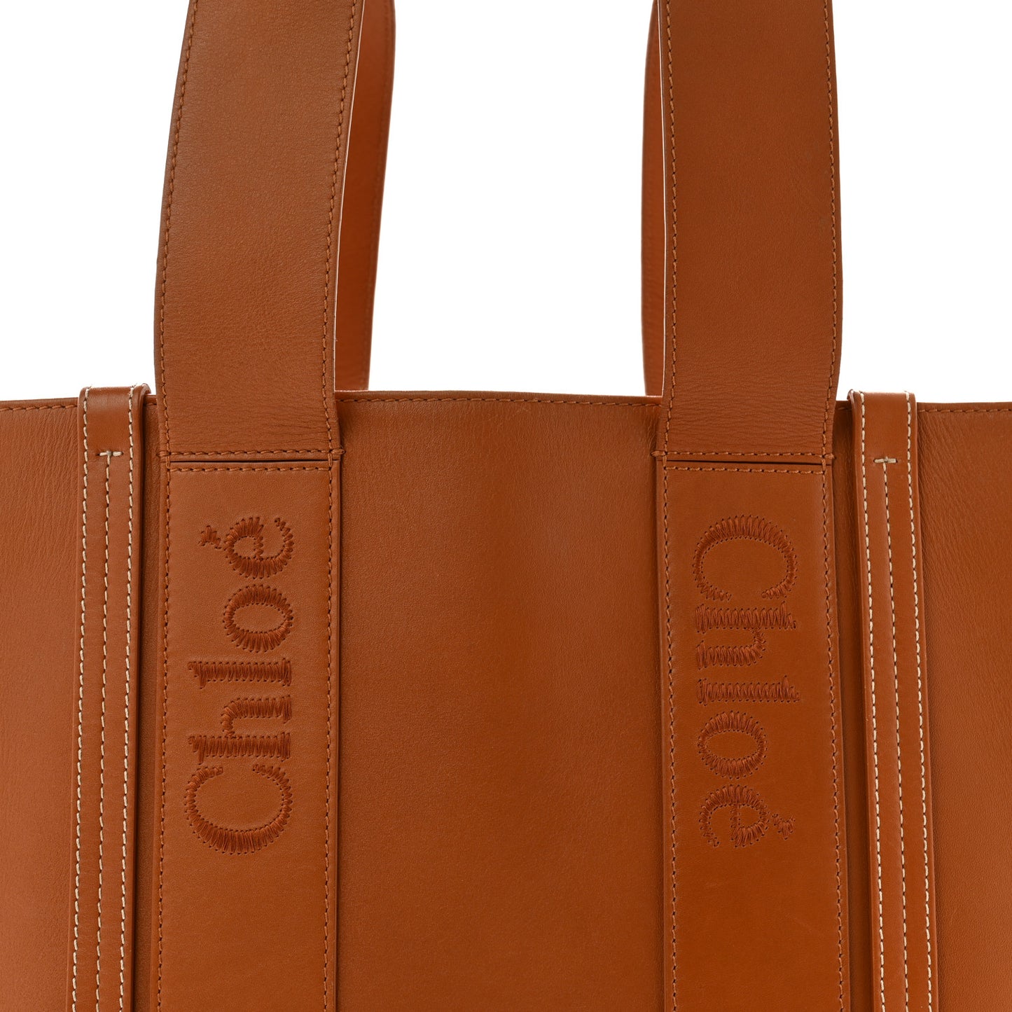 Calfskin Medium Woody Tote Caramel