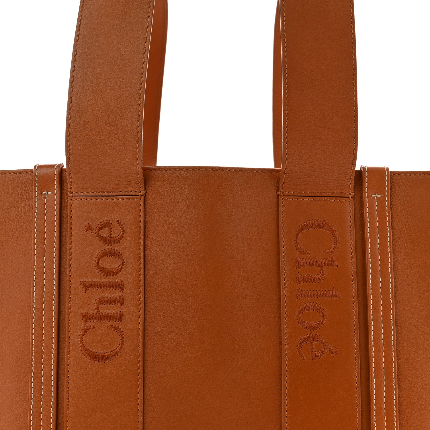 Chloe Calfskin Medium Woody Tote Caramel 8 of 12
