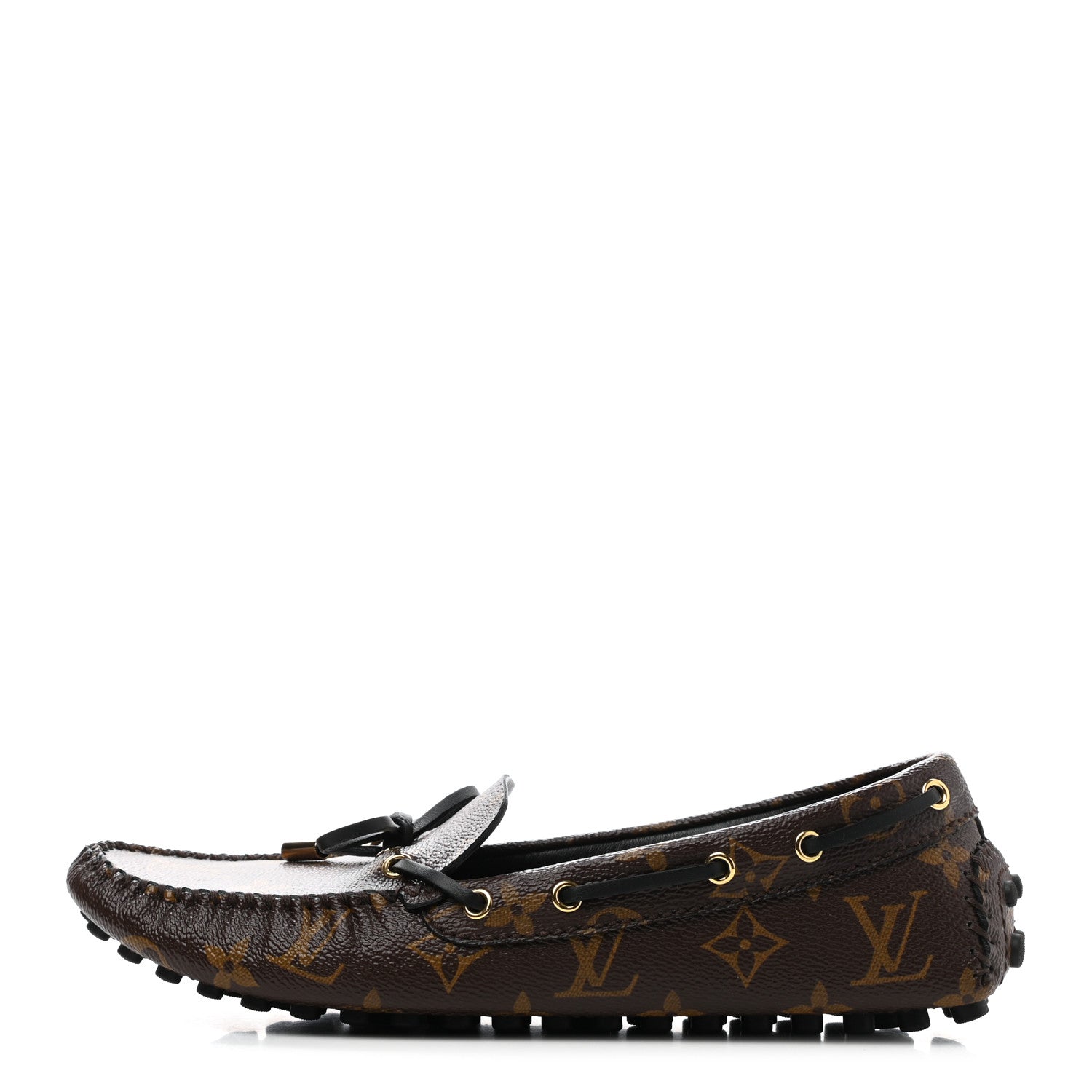Louis Vuitton Monogram Mens Arizona Car Shoe Moccasin Loafers 9 Macassar 1 of 9